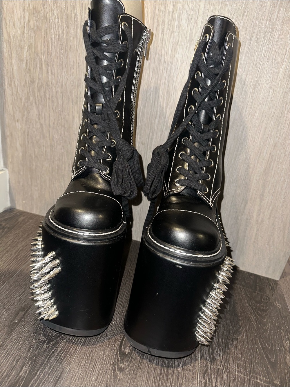 Current Mood F Off Platform Boots - Picture 2 of 5